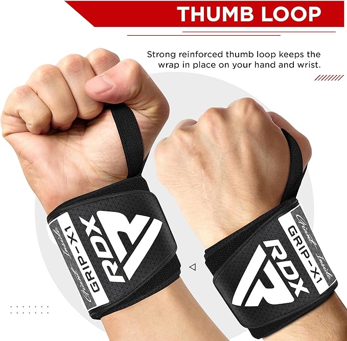 PTILSERY Fascia da polso per sollevamento pesi, palestra, powerlifting, allenamento, fitness, imbottita, per pollice, supporto per la mano PTILSERY Fascia da polso per sollevamento pesi, palestra, powerlifting, allenamento, fitness, imbottita, per pollice, supporto per la mano