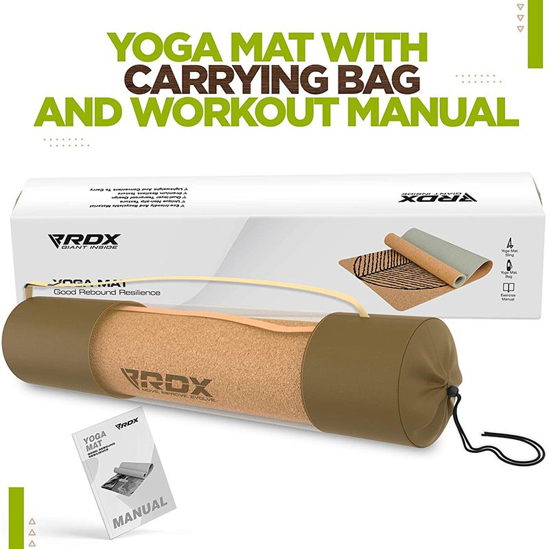 RDX D6 4-in-1 6mm Cork Yoga Mat