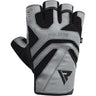 RDX S12 Leather Fitness Training Gloves#color_grey