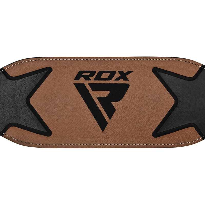 RDX 6 Inch Leather Weightlifting Gym Belt