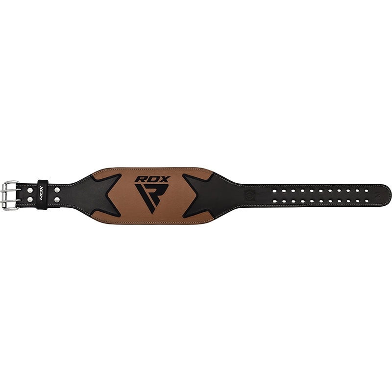 RDX 6 Inch Leather Weightlifting Gym Belt