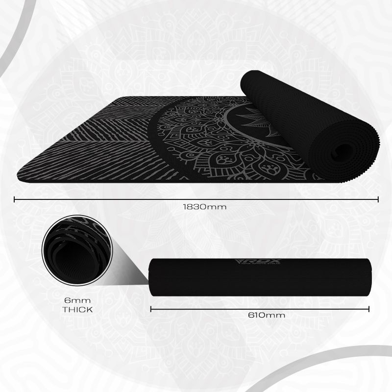 RDX D5 6mm 4-in-1 TPE Yoga Mat Set