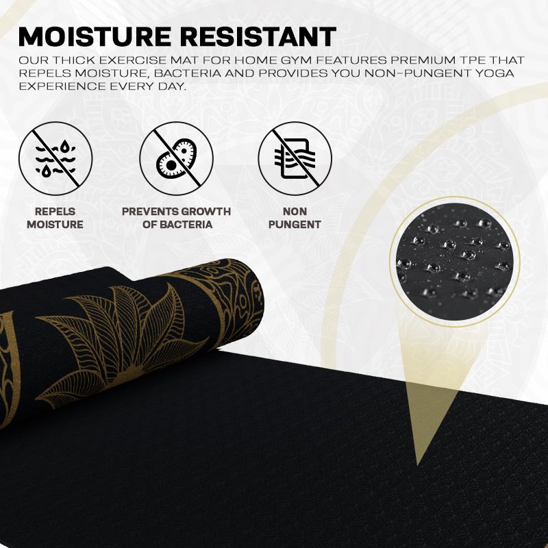 RDX D6 6mm 4-in-1 TPE Yoga Mat Set