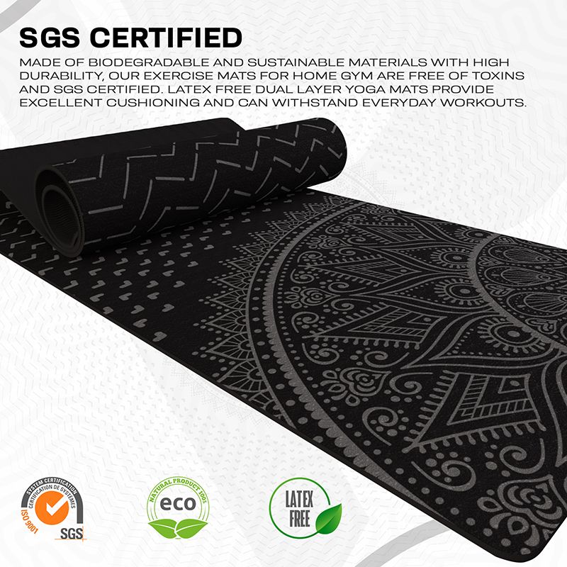 RDX D9 6mm 4-in-1 TPE Yoga Mat Set
