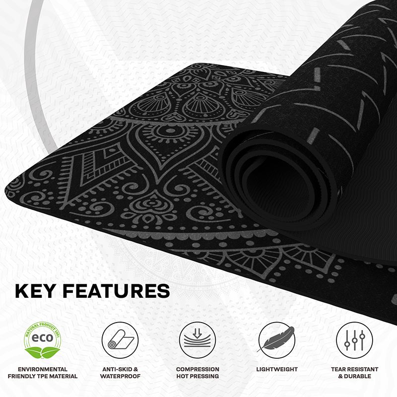 RDX D9 6mm 4-in-1 TPE Yoga Mat Set
