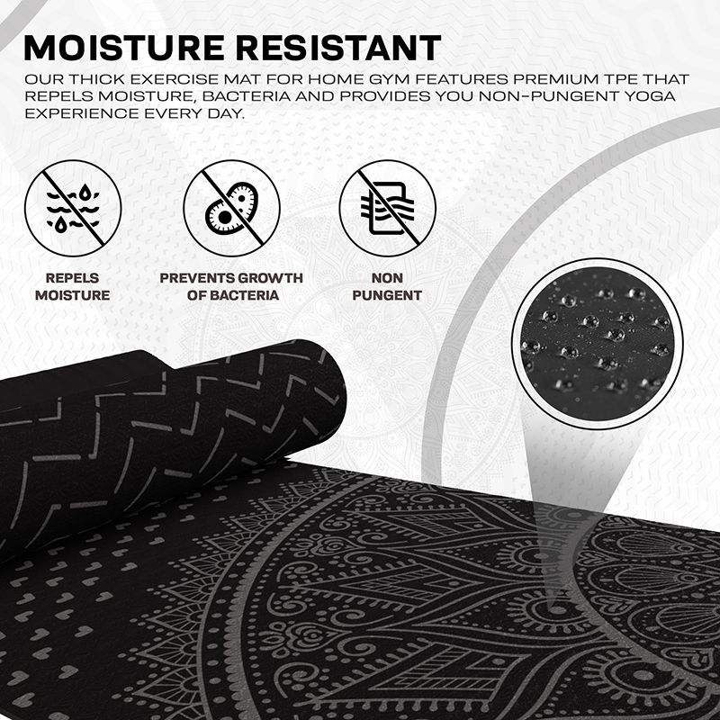 RDX D9 6mm 4-in-1 TPE Yoga Mat Set