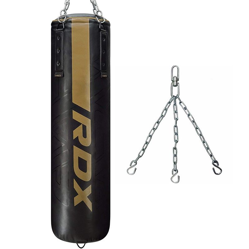RDX F6 4ft / 5ft 2-in-1 KARA Training Punching Bag Set#color_golden