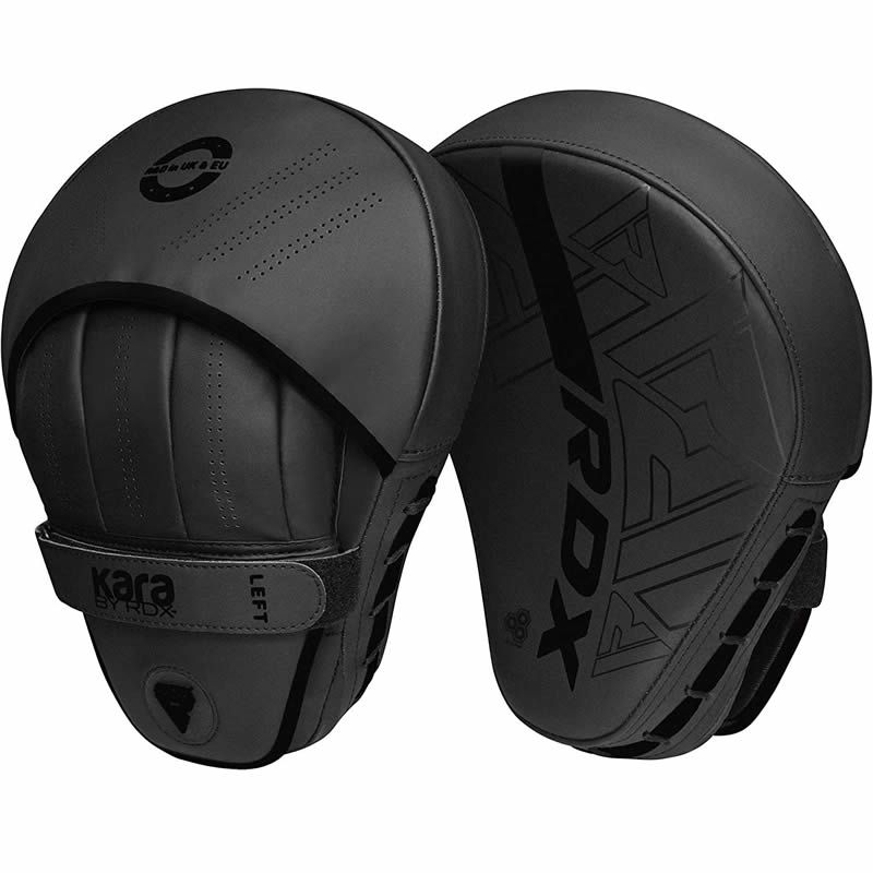 RDX F6 Kids 6oz KARA Boxing Gloves & Focus Pads#color_black