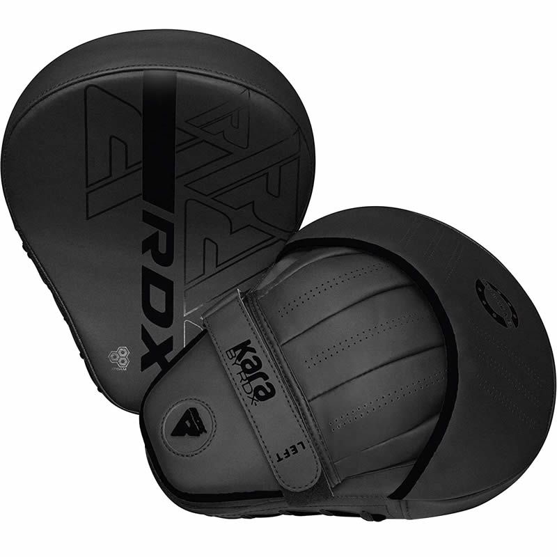RDX F6 Kids 6oz KARA Boxing Gloves & Focus Pads#color_black