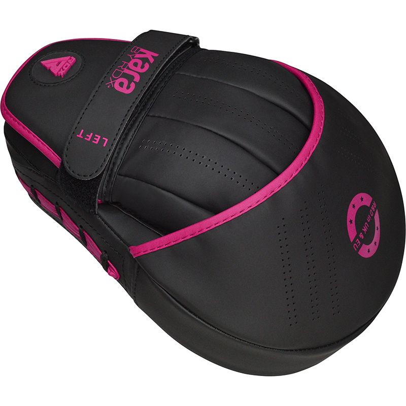 RDX F6 Kids 6oz KARA Boxing Gloves & Focus Pads#color_pink