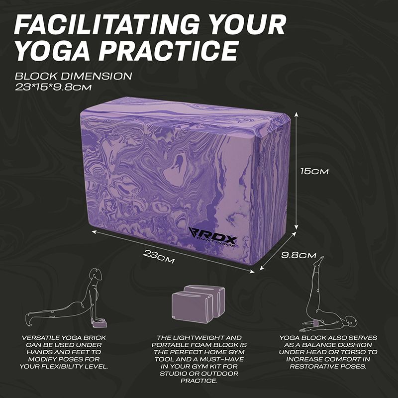 RDX PG EVA Foam High Density Non-Slips Yoga Block