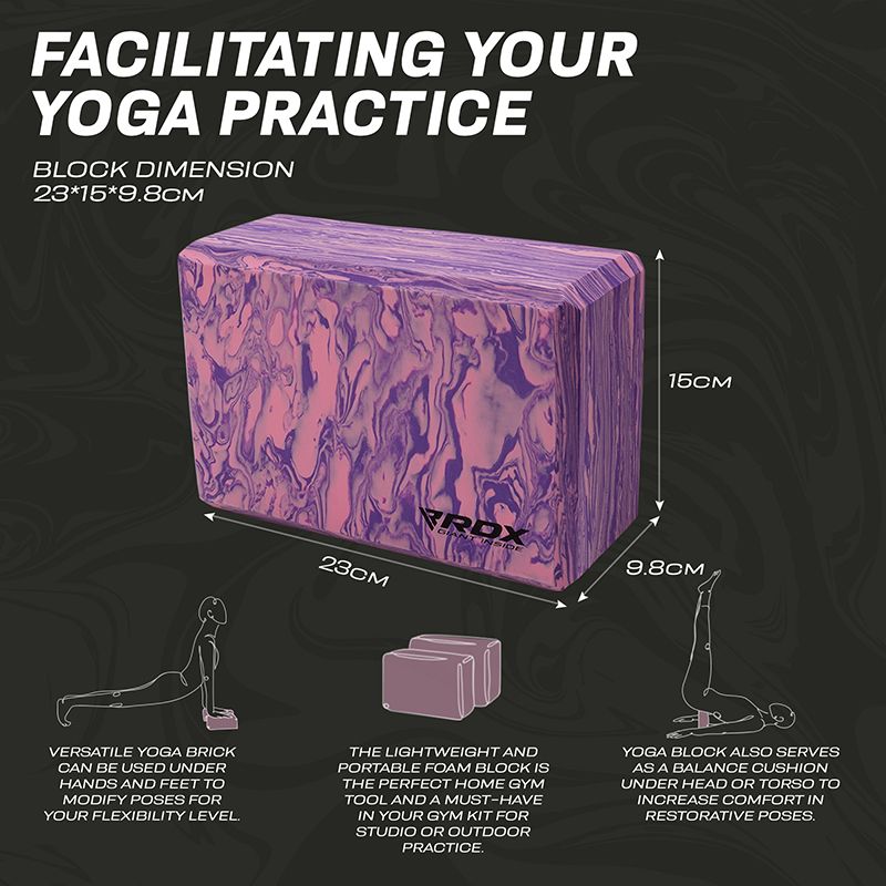 RDX PP EVA Foam High Density Non-Slips Yoga Block