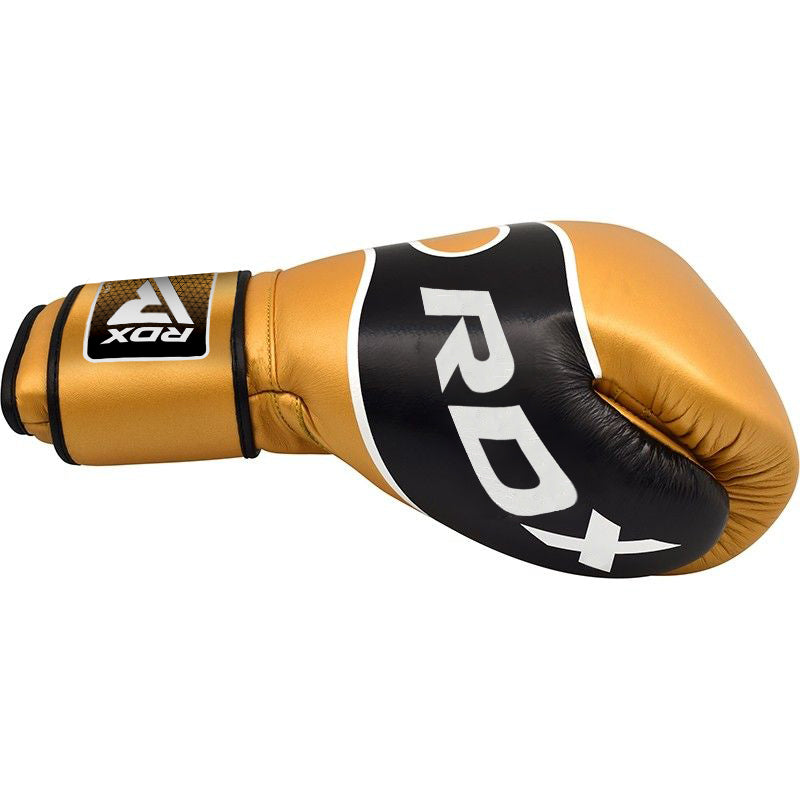 RDX S7 Bazooka Leather Boxing Sparring Gloves#color_golden