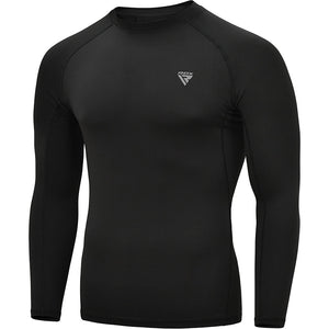 RDX T15 Rash Guard Nera a Maniche Lunghe