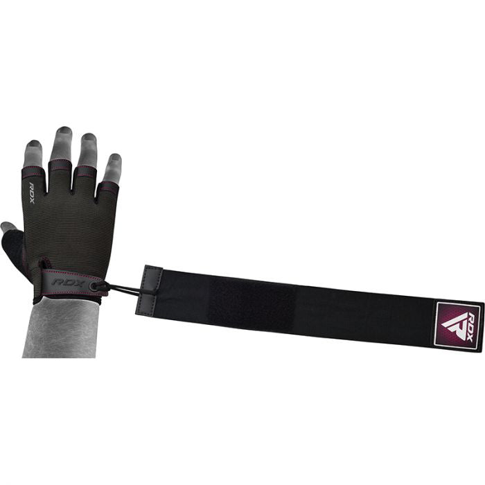 RDX T2 Weightlifting Half Finger Gym Gloves#color_pink