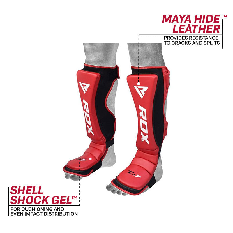 RDX T7 Red Shin Instep Guards