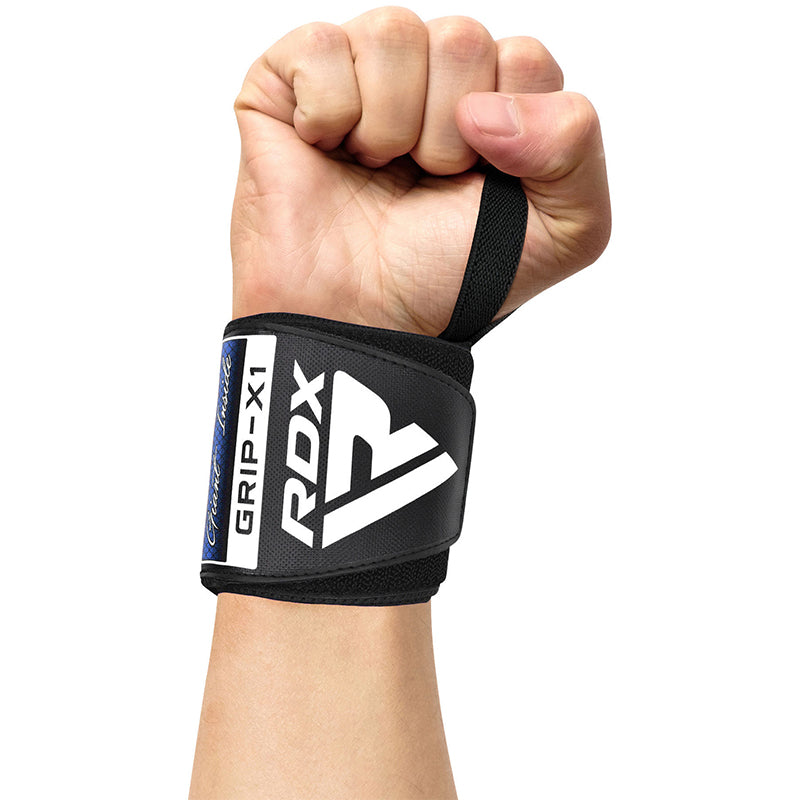 RDX W4 Wrist Support Wraps for Weight Lifting#color_blue