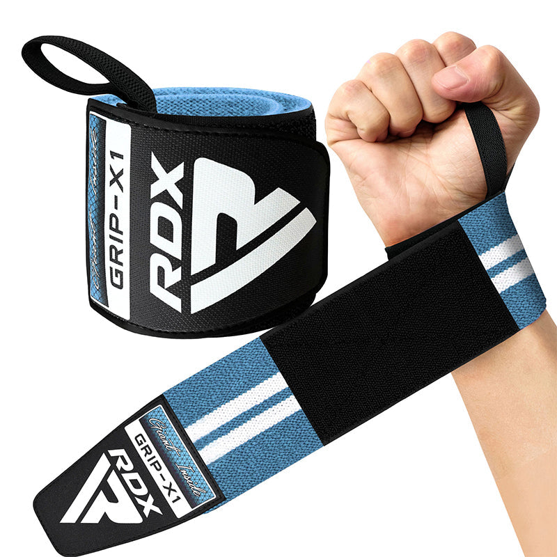 RDX W4 Wrist Support Wraps for Weight Lifting#color_sky-blue