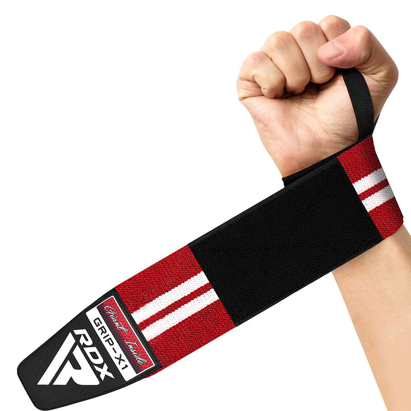 RDX W4 Wrist Support Wraps for Weight Lifting#color_red