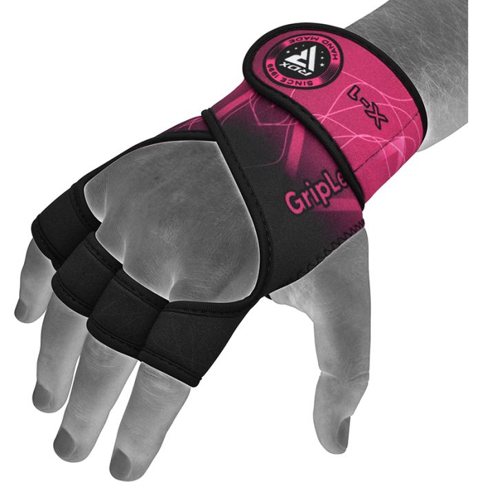 RDX X1 Weightlifting Grips For Women#color_pink