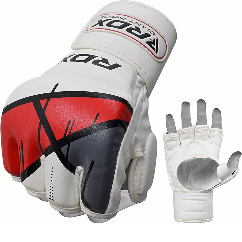 RDX T7 Ego MMA Grappling Gloves#color_red