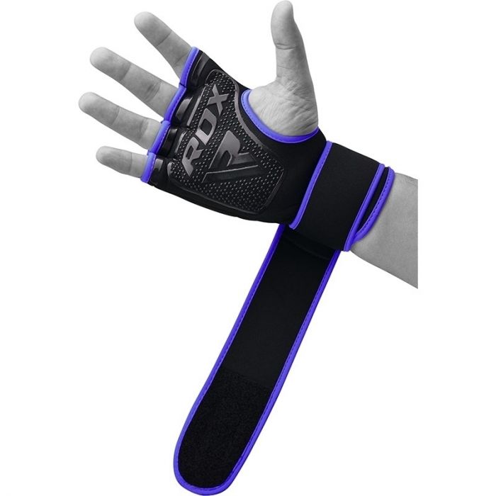 RDX X8 Boxing Inner Gel Glove with Wrist Strap#color_blue